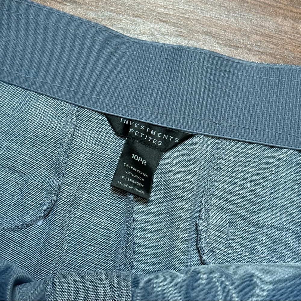 Investment Women’s Pants 10P Inseam 28 Gray Secret Support Straight Leg - Picture 5 of 7